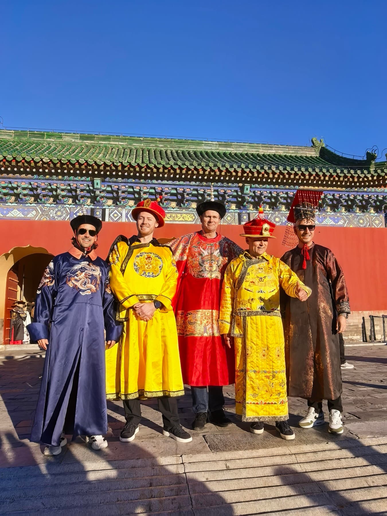 International travelers enjoying a cultural experience in Beijing