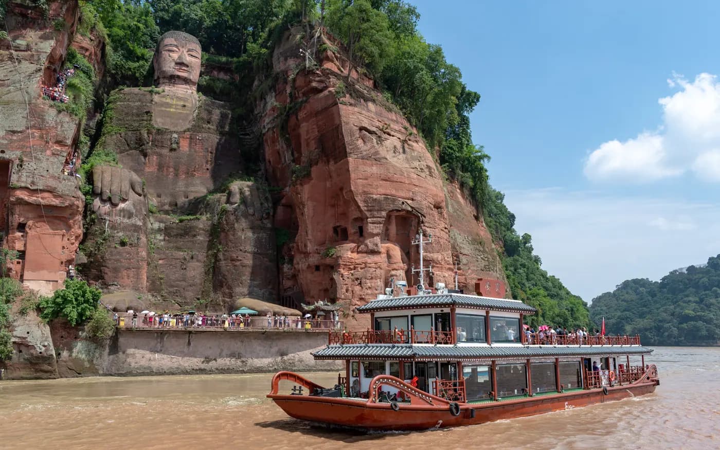 Leshan Giant Buddha in Sichuan on a family panda journey
