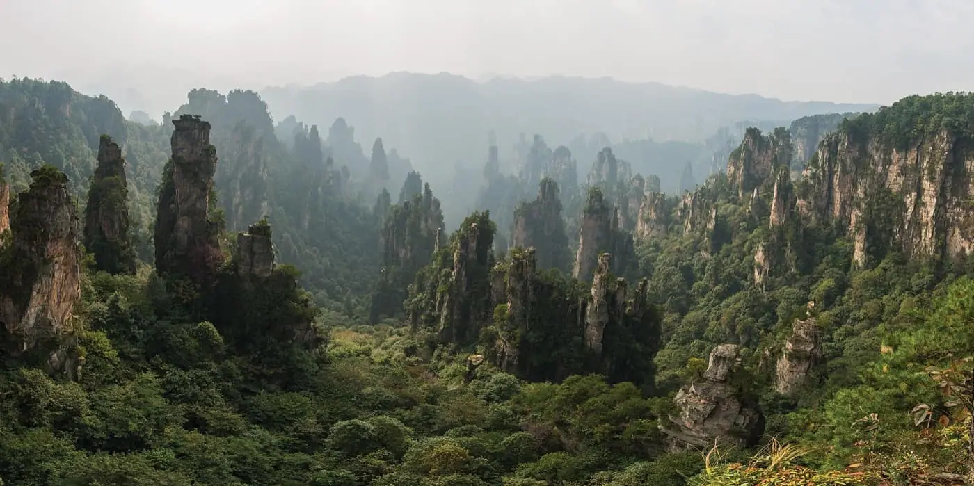 Zhangjiajie National Forest Park sandstone pillars